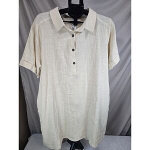 Venana Womens‎ 100% Cotton Top Oversized Style 1X